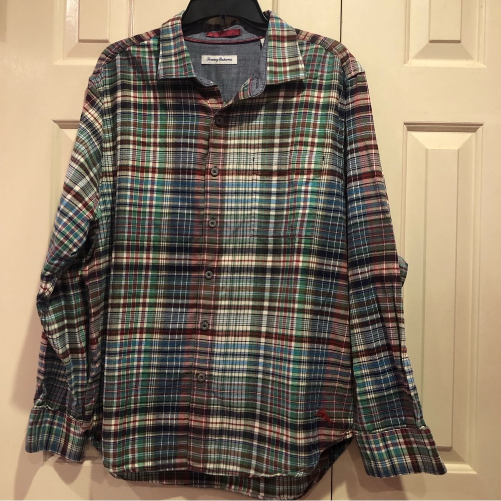 Tommy Bahama Plaid Flannel Long Sleeve Shirt Men’s Size L